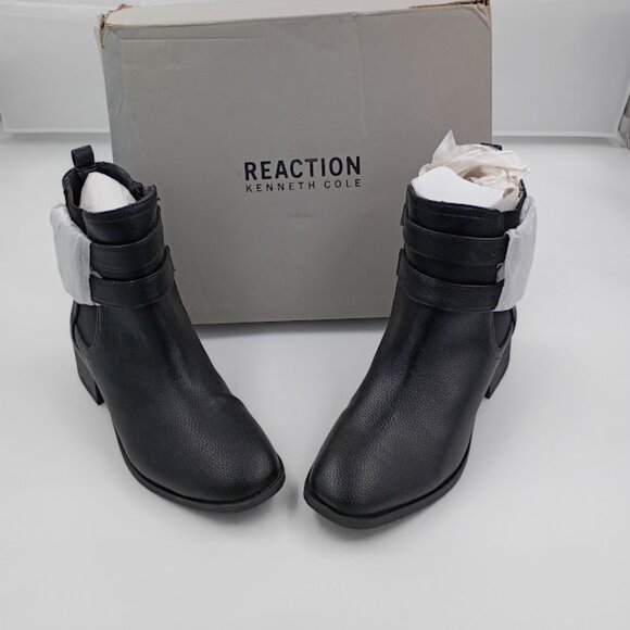 Kenneth Cole Reaction Salt Biker Jewel Chelsea Boot, Black, Women's Size 6 - Picture 1 of 7